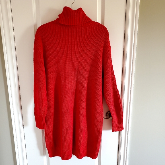 NWT GAP red turtleneck cable knit dress size XL - Picture 3 of 8